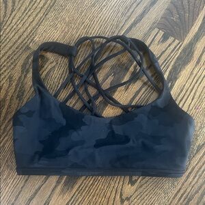 Lululemon Athletica Black Camo Sports Bra